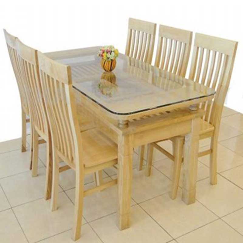 Bộ bàn ăn 6 ghế gỗ sồi Nga nhập khẩu BA266