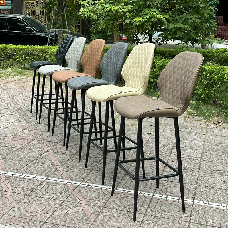Ghế NORDIC bar chân cố định, mặt nệm quả trám siêu êm GB036