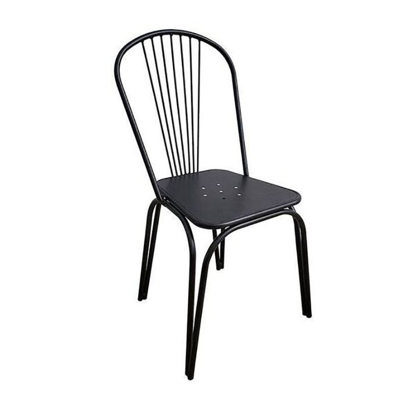 Bộ bàn ghế cafe khung sắt nan song quạt GC906