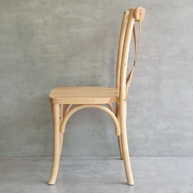 Ghế Bistro Crossback mặt gỗ cao su phong cách cổ điển GA647