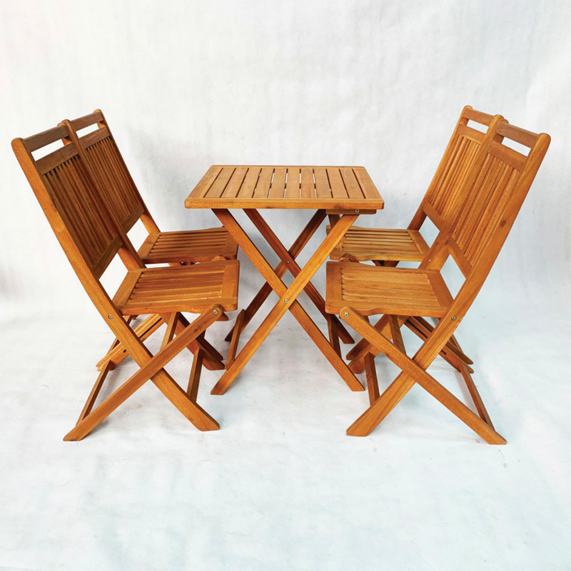 Ghế cafe ngoài trời xếp gọn gỗ tràm giá rẻ GC629