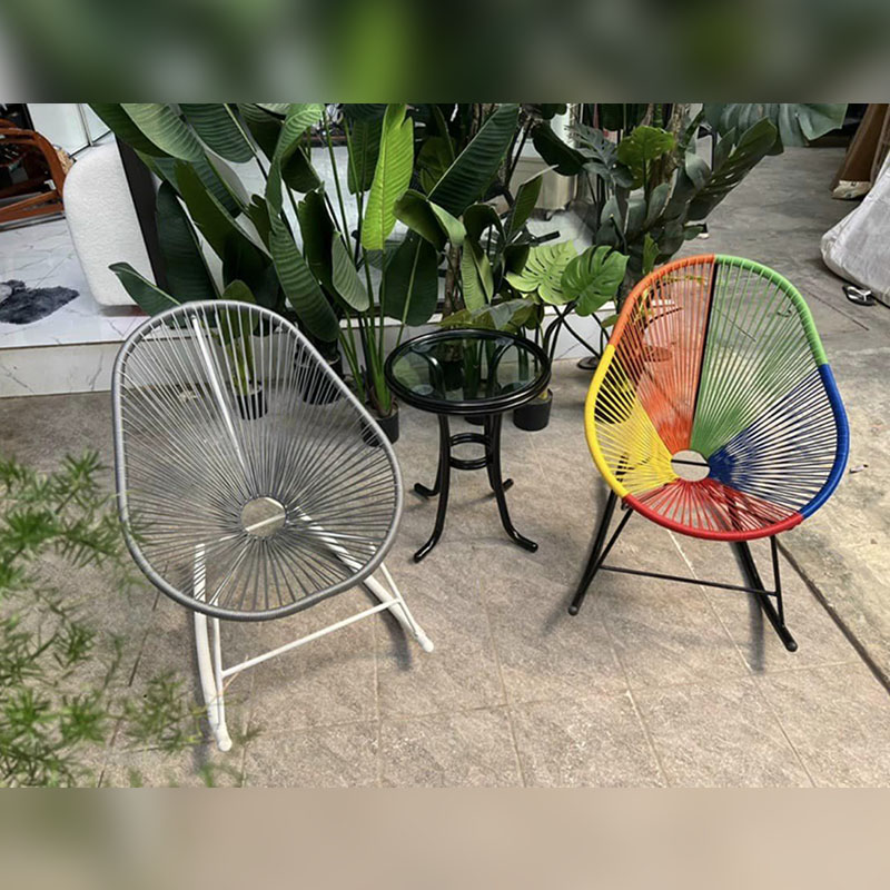 Bộ bàn ghế lười dây văng Acapulco bập bênh thư giãn giả mây BM504