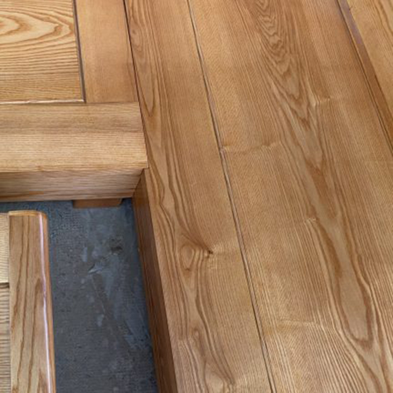 Sofa chân uốn có ngăn kéo gỗ Sồi màu đinh hương BK018