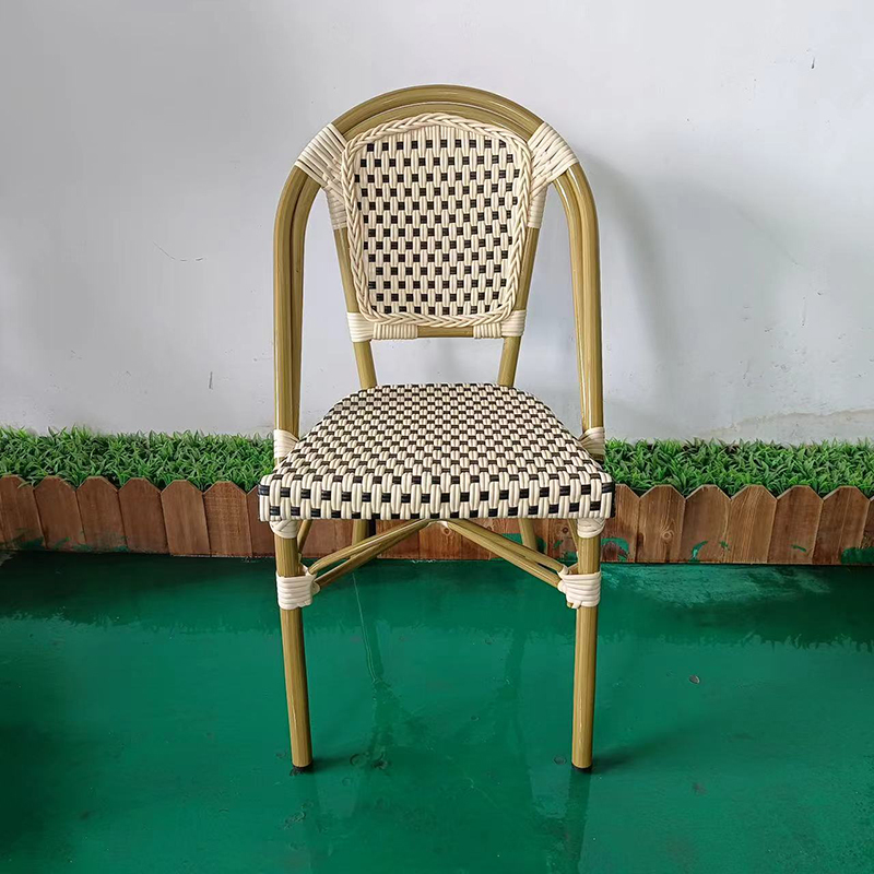 Ghế mây nhựa khung nhôm cafe sân vườn ngoài trời BS218