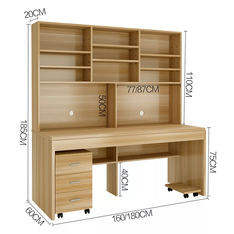 Bàn học đôi 2 người ngồi gỗ công nghiệp BH358