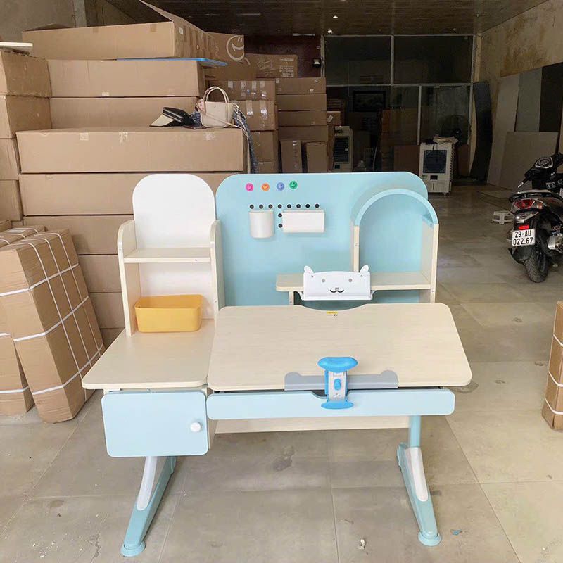 Bàn học thông minh chống gù cao cấp thiết kế đẹp, bảo vệ dáng ngồi cho bé BH303