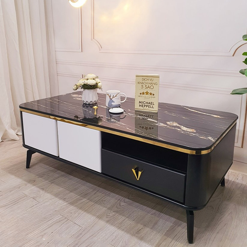 Bàn trà mặt kính cường lực sang trọng, thiết kế mới BT900