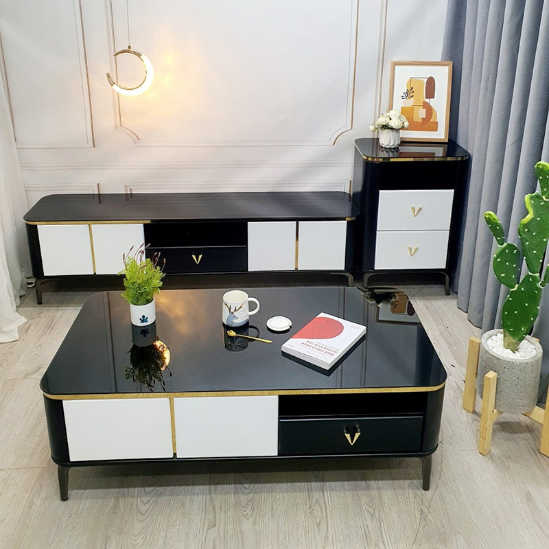 Bàn trà mặt kính cường lực sang trọng, thiết kế mới BT900