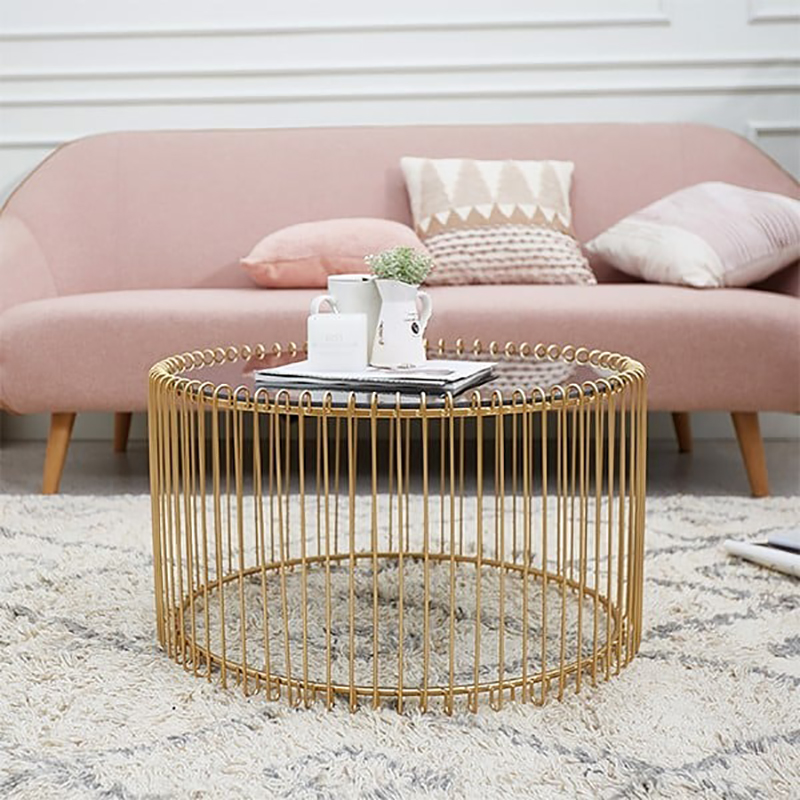 Bàn trà sofa lồng chim mặt kính cao cấp BT692