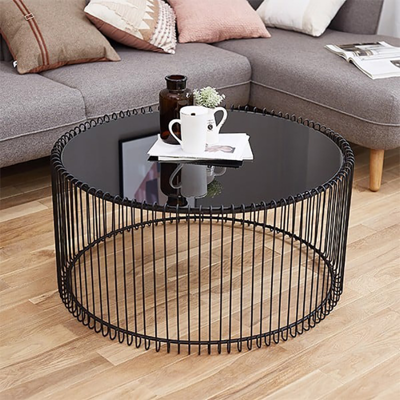 Bàn trà sofa lồng chim mặt kính cao cấp BT692