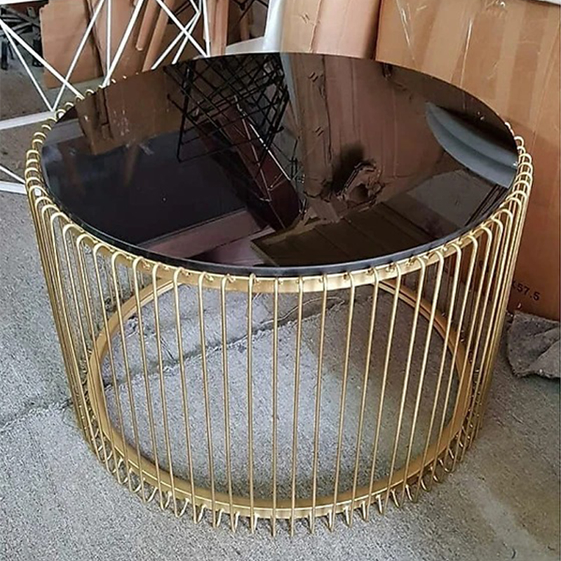 Bàn trà sofa lồng chim mặt kính cao cấp BT692