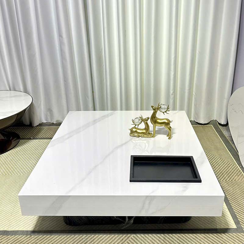 Bàn trà vuông đá Ceramic nguyên khối cao cấp BT622