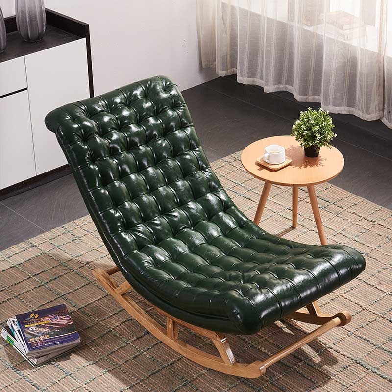 Ghế bập bênh thư giãn khung gỗ kèm đôn ghế GG232