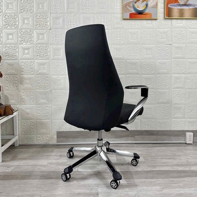 Ghế văn phòng cao cấp nệm da, thiết kế hiện đại, form ghế ôm lưng GV458