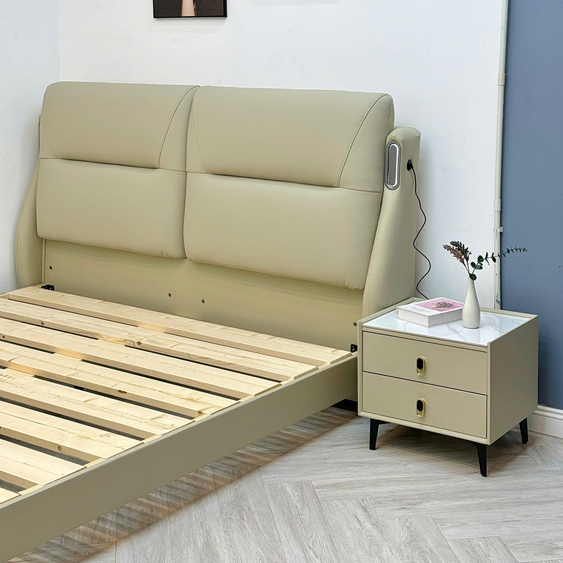 Giường ngủ 1m8 x 2m bọc da cao cấp hàng nhập khẩu GN368