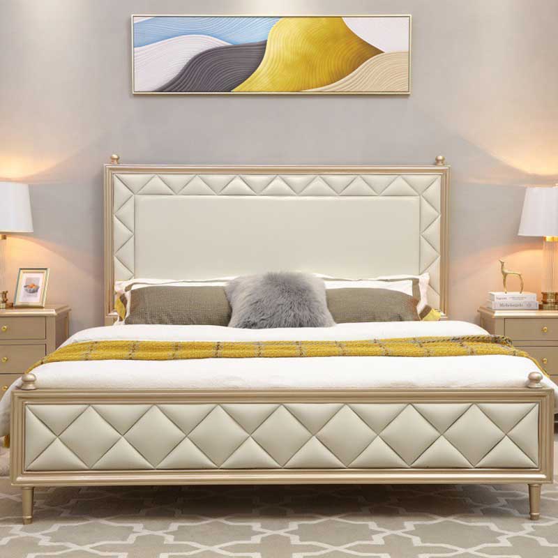Giường ngủ bọc nệm da đẹp, sang trọng quý phái GN823