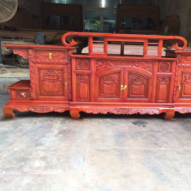 Kệ tivi sừng trâu gỗ Hương Đá dài 1m97 KT306