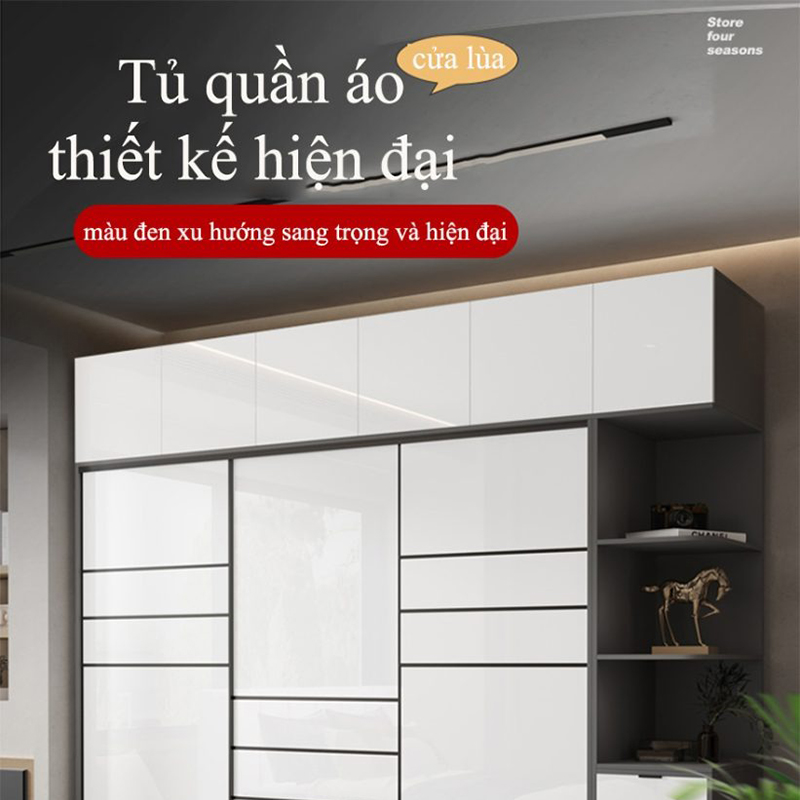 Tủ quần áo thiết kế hiện đại, không gian lưu trữ lớn TQ459
