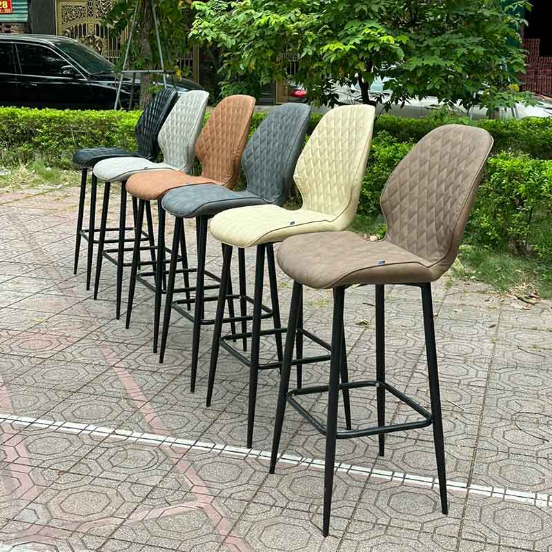 Ghế NORDIC bar chân cố định, mặt nệm quả trám siêu êm GB036