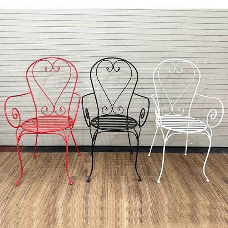 Ghế sắt Decor hoa văn nghệ thuật nhiều màu BS118